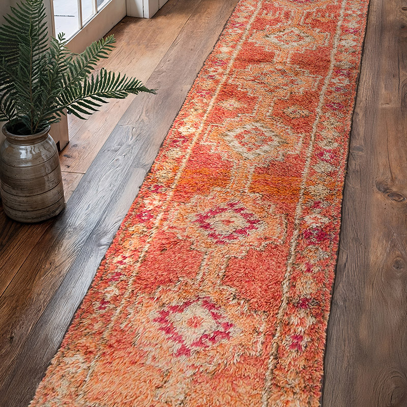 Vintage Tribal Runner Rug - 3' 3" x 11' 9" (39" x 141") - K0063526