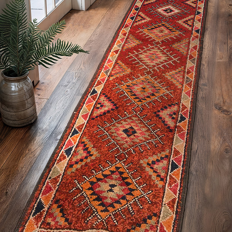 Alfombra Vintage de pasillo - 94 cm x 362 cm - K0063527
