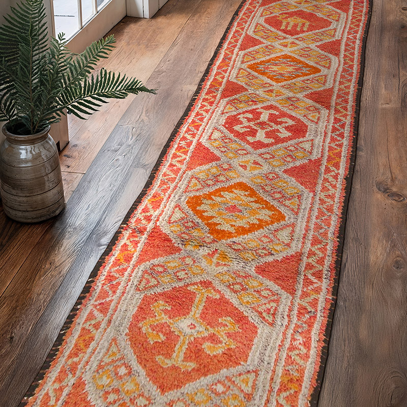 Vintage Tribal Runner Rug - 2' 10" x 12' 10" (34" x 154") - K0063530