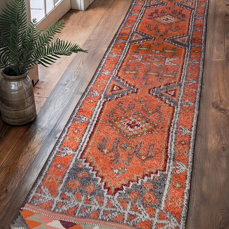 Alfombra Vintage de pasillo - 93 cm x 362 cm - K0063539