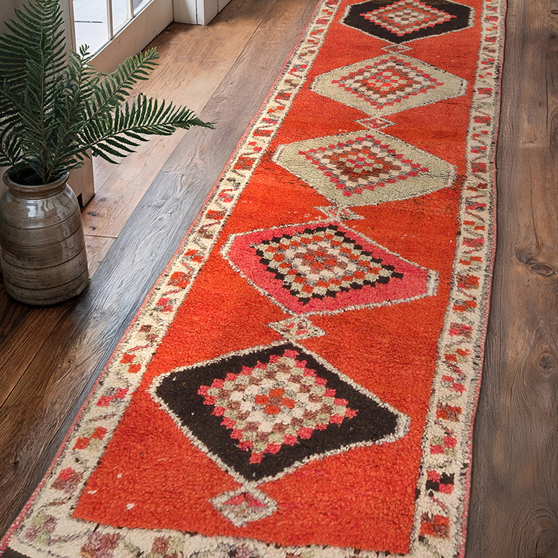 Alfombra Vintage de pasillo - 88 cm x 320 cm - K0063540
