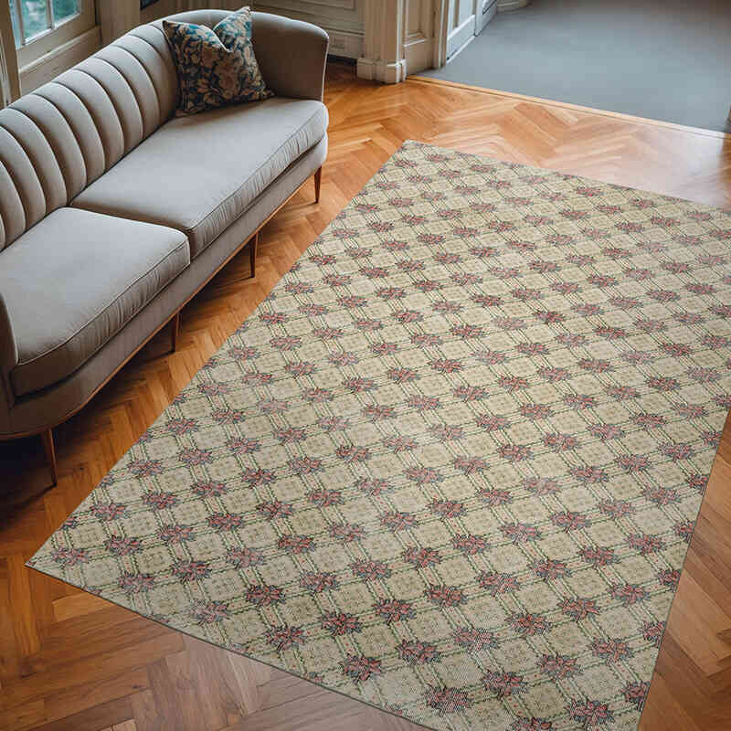 Vintage Turkish Hand-Knotted Rug - 6' 7" x 9' 10" (79" x 118") - K0063555