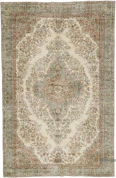 Vintage Turkish Hand-Knotted Rug - 6' 7" x 10' 2" (79" x 122")