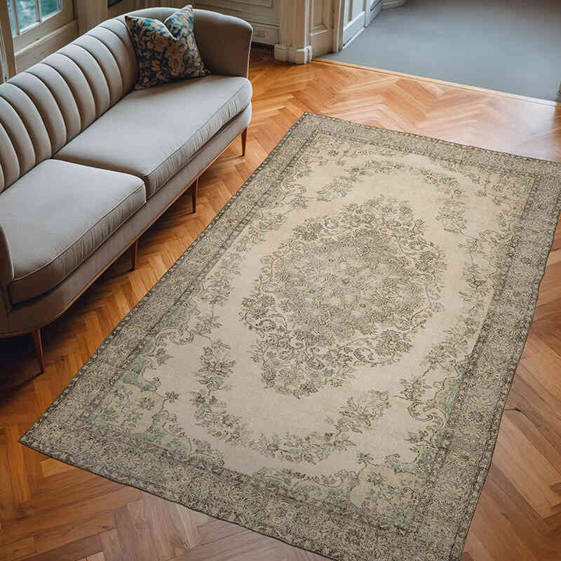 Vintage Turkish Hand-Knotted Rug - 6' 2" x 9' 8" (74" x 116") - K0063584