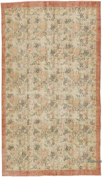 Vintage Turkish Hand-Knotted Rug - 5' 2" x 9' 1" (62" x 109")