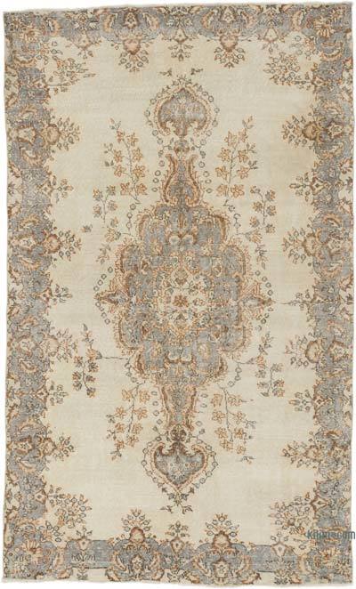Vintage Turkish Hand-Knotted Rug - 5' 7" x 9' 1" (67" x 109")