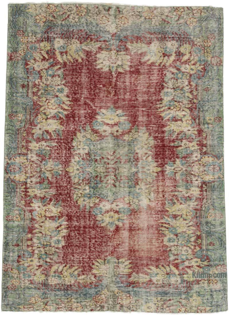 Vintage Turkish Hand-Knotted Rug - 4' 9" x 6' 5" (57" x 77") - K0063646