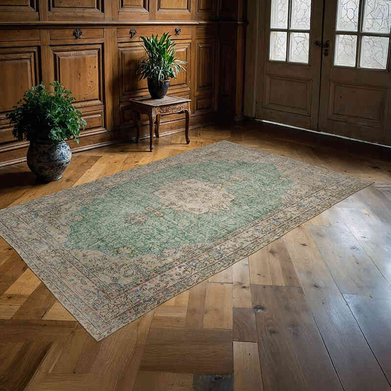 Vintage Turkish Hand-Knotted Rug - 5' 4" x 8' 10" (64" x 106") - K0063664