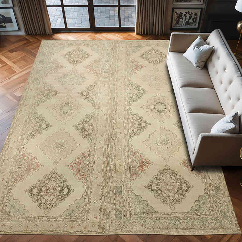 El Dokuma Vintage Halı - 283 cm x 405 cm - K0063689