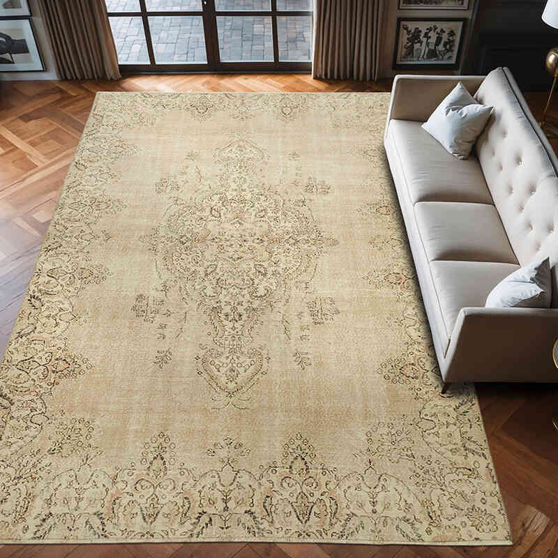 El Dokuma Vintage Halı - 240 cm x 372 cm - K0063691