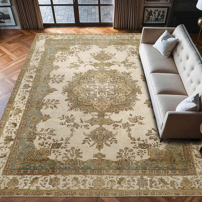 Alfombra Vintage Turca Anudada a Mano - 304 cm x 377 cm - K0063696