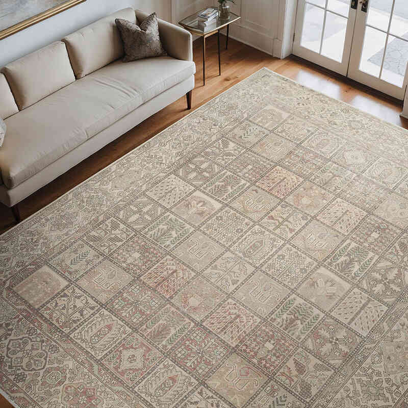 Vintage Hand-Knotted Oriental Rug - 9' 11" x 12' 1" (119" x 145") - K0063706
