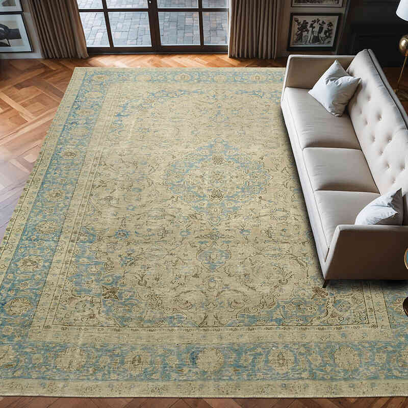 El Dokuma Vintage Halı - 314 cm x 387 cm - K0063708