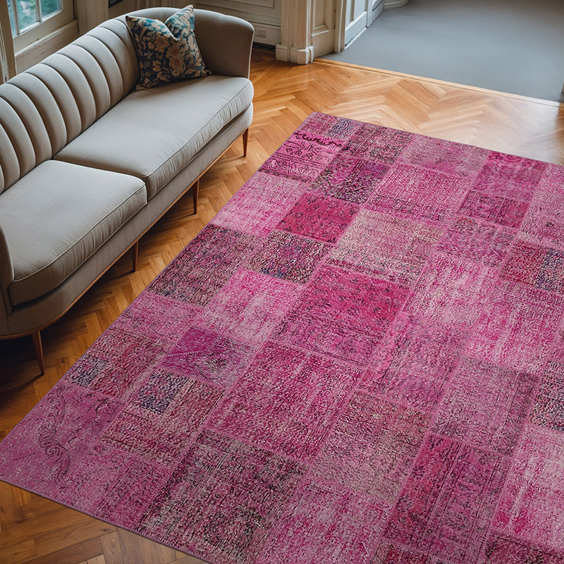 Patchwork El Dokuma Halı - 244 cm x 300 cm - K0063780