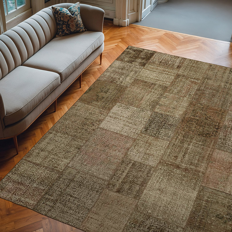 Patchwork El Dokuma Halı - 250 cm x 300 cm - K0063784