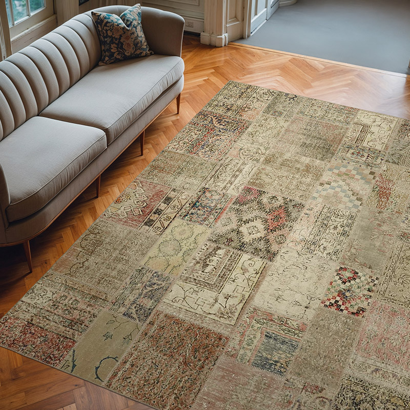 Patchwork El Dokuma Halı - 250 cm x 300 cm - K0063796