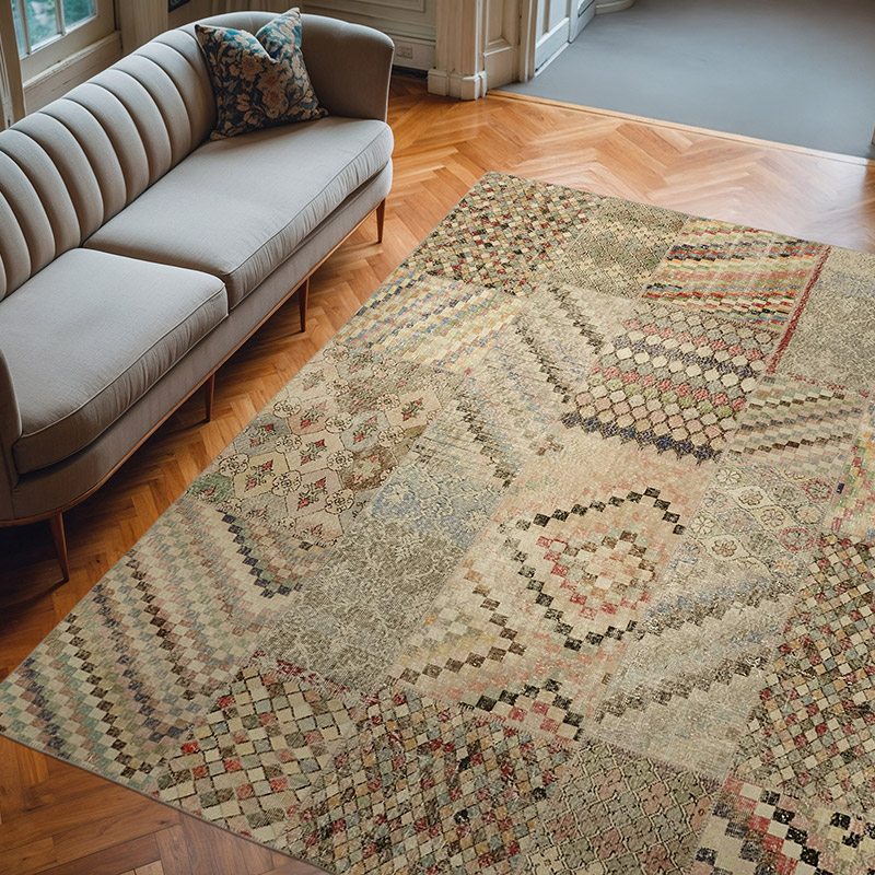 Patchwork El Dokuma Halı - 250 cm x 300 cm - K0063801