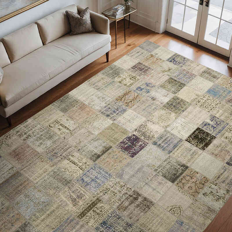 Patchwork El Dokuma Halı - 260 cm x 350 cm - K0063821