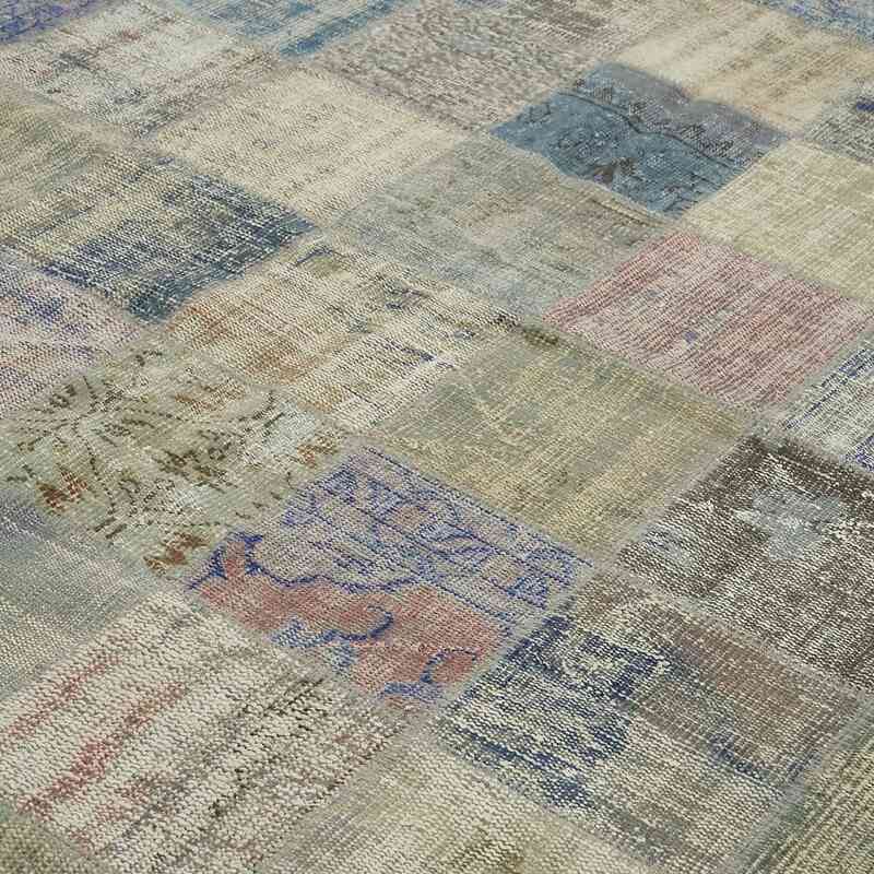 Patchwork Hand-Knotted Turkish Rug - 8' 6" x 11' 8" (102" x 140") - K0063826