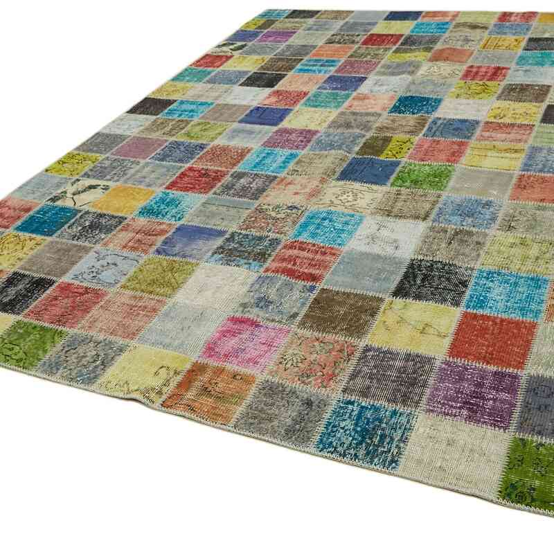 Patchwork Hand-Knotted Turkish Rug - 8' 6" x 11' 3" (102" x 135") - K0063828