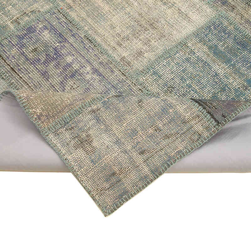 Patchwork Hand-Knotted Turkish Rug - 5' 9" x 7' 11" (69" x 95") - K0063829