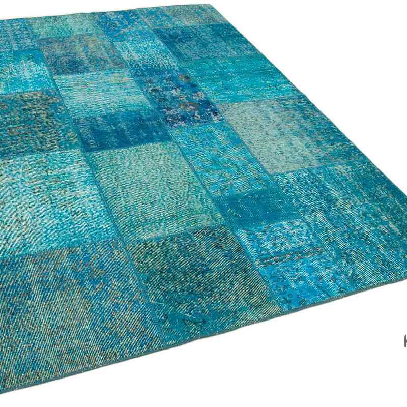Patchwork Hand-Knotted Turkish Rug - 5' 7" x 8'  (67" x 96") - K0063833