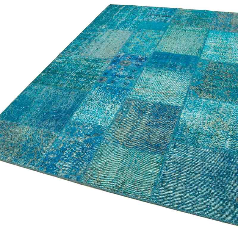 Patchwork Hand-Knotted Turkish Rug - 5' 7" x 8'  (67" x 96") - K0063833