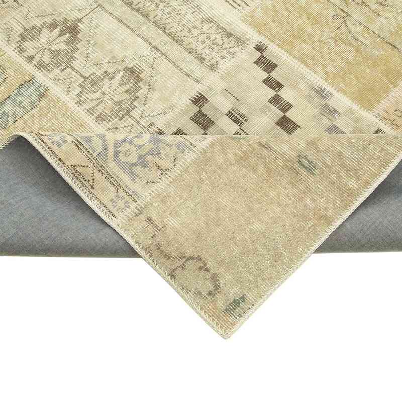 Patchwork Hand-Knotted Turkish Rug - 5' 7" x 7' 11" (67" x 95") - K0063837