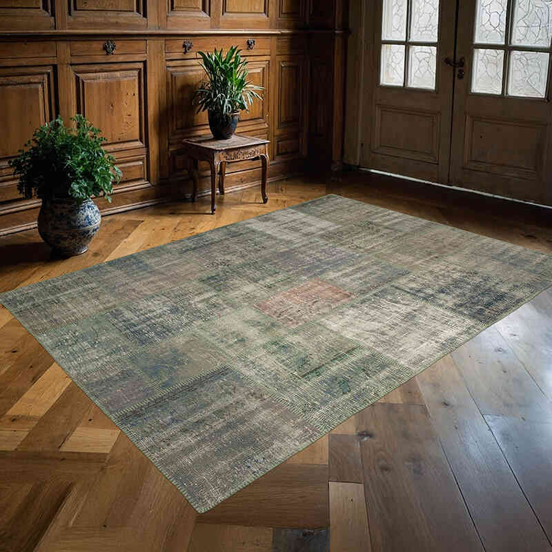 Patchwork El Dokuma Halı - 176 cm x 246 cm - K0063842