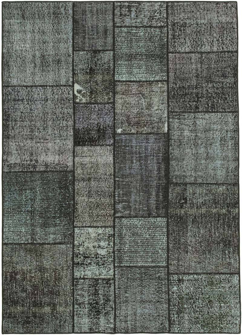 Patchwork Hand-Knotted Turkish Rug - 5' 8" x 7' 10" (68" x 94") - K0063851