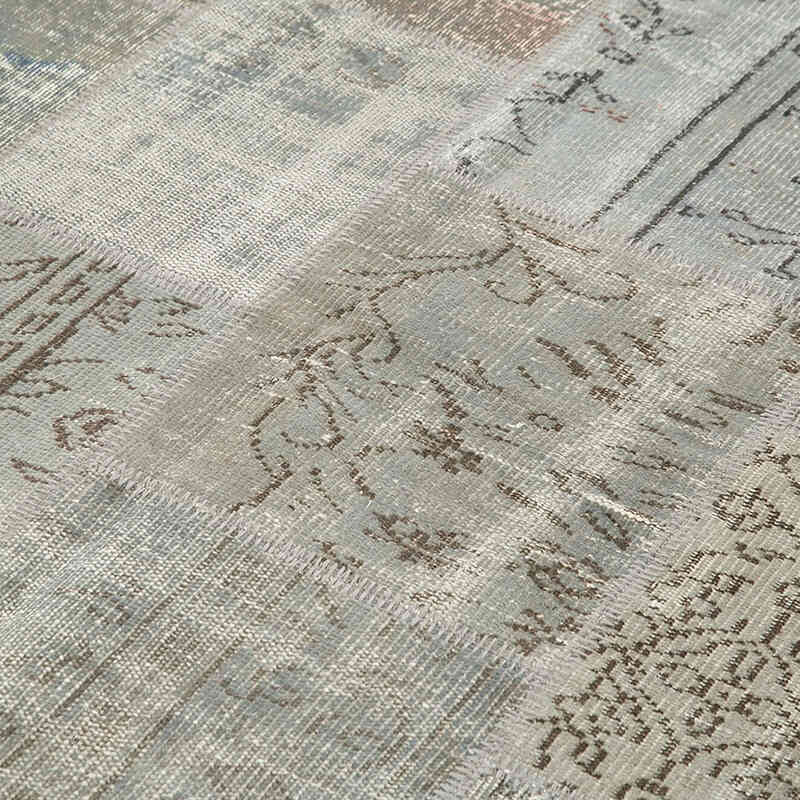 Mavi Patchwork El Dokuma Halı - 170 cm x 240 cm - K0063854