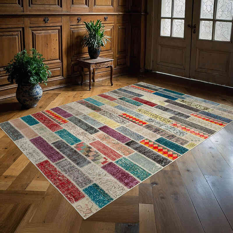 Alfombra Turca de Retazos - 166 cm x 233 cm - K0063856