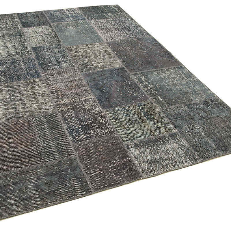 Patchwork Hand-Knotted Turkish Rug - 5' 7" x 7' 11" (67" x 95") - K0063867