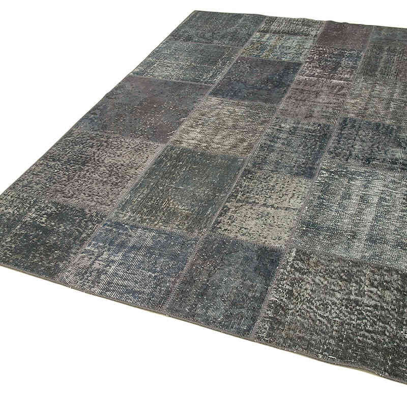 Patchwork Hand-Knotted Turkish Rug - 5' 7" x 7' 11" (67" x 95") - K0063867