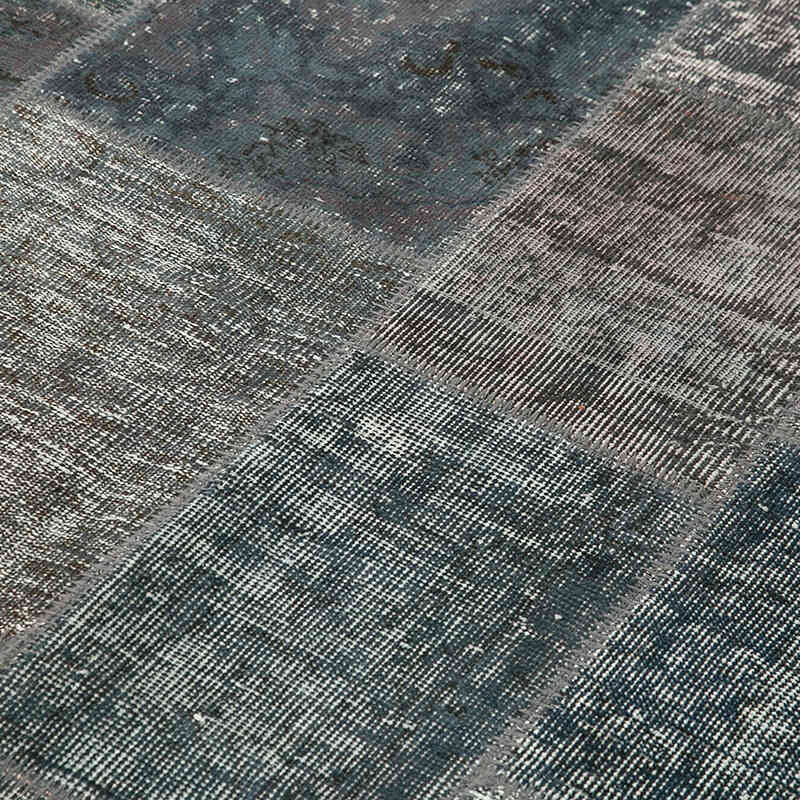 Patchwork Hand-Knotted Turkish Rug - 5' 7" x 7' 11" (67" x 95") - K0063867