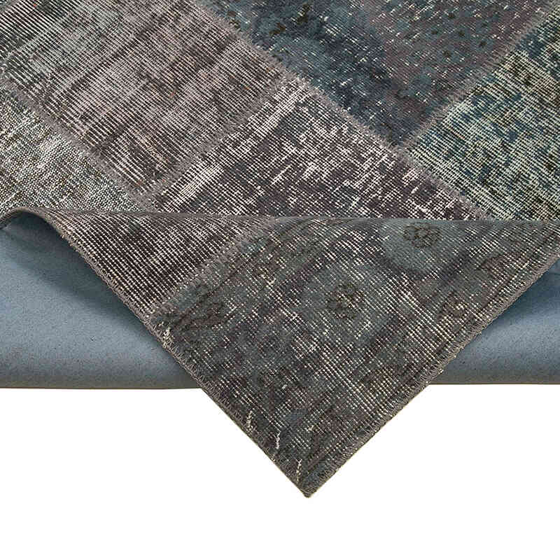 Patchwork Hand-Knotted Turkish Rug - 5' 7" x 7' 11" (67" x 95") - K0063867