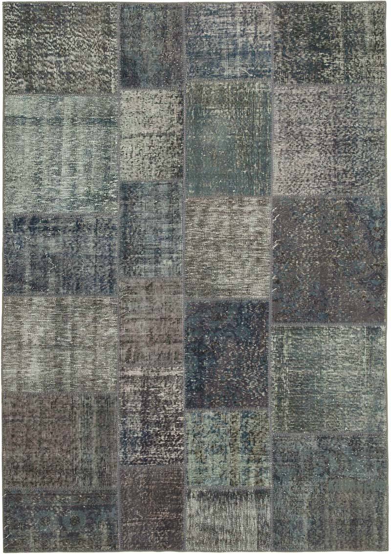 Patchwork Hand-Knotted Turkish Rug - 5' 7" x 7' 11" (67" x 95") - K0063867