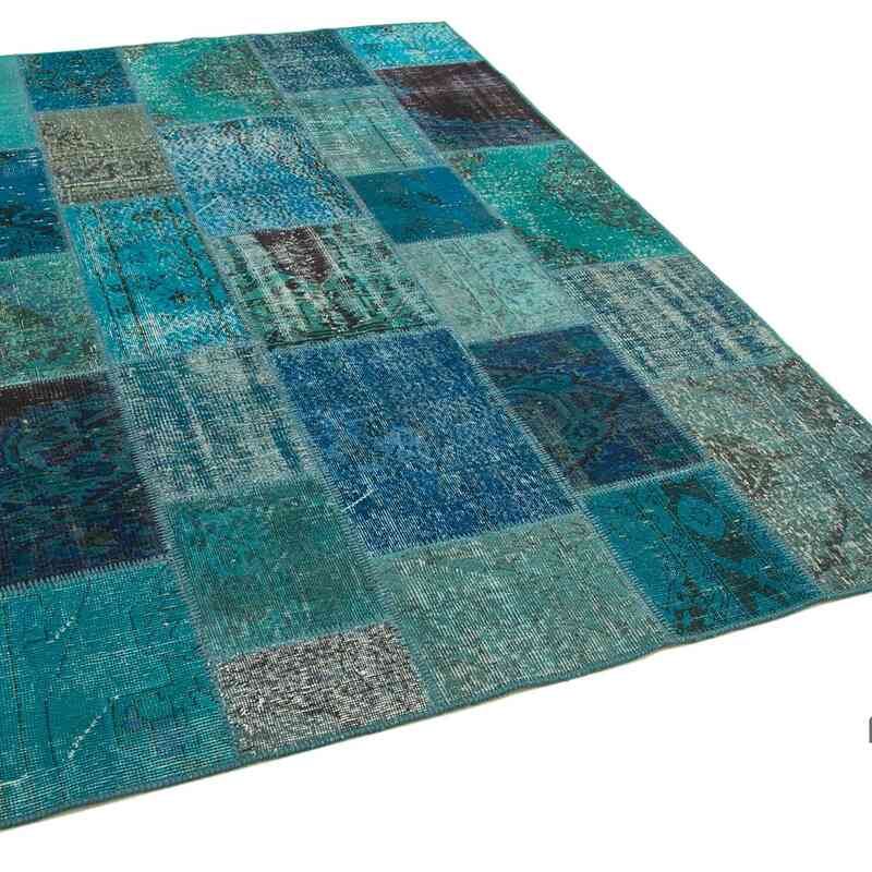 Patchwork Hand-Knotted Turkish Rug - 5' 7" x 7' 11" (67" x 95") - K0063868