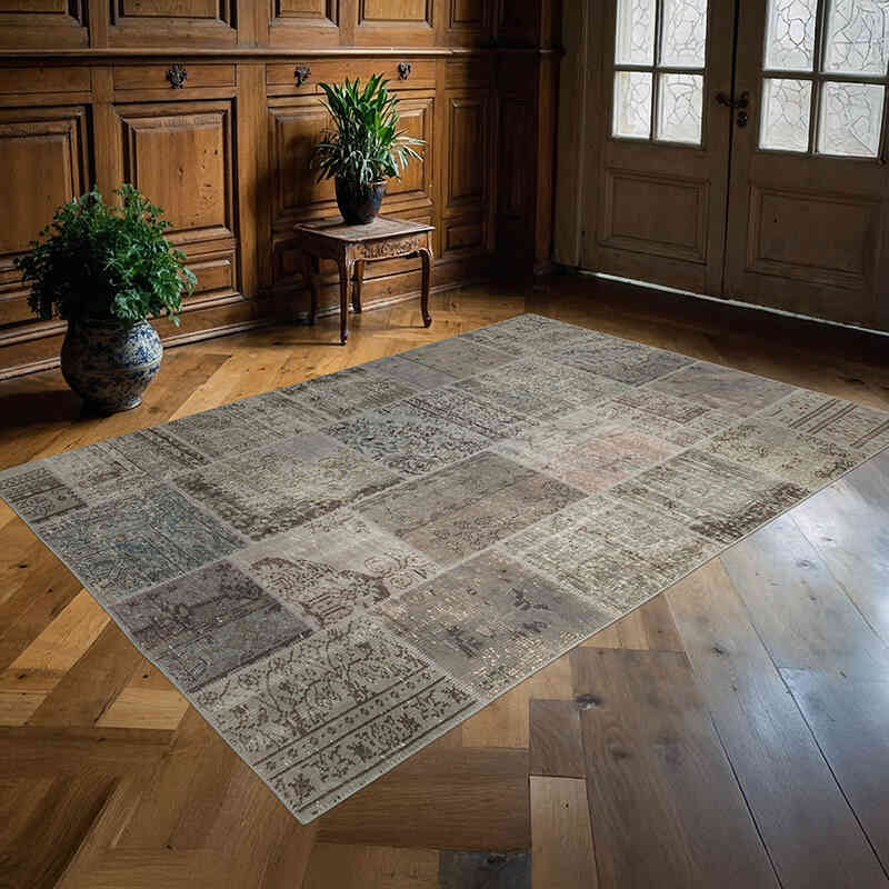 Patchwork El Dokuma Halı - 172 cm x 245 cm - K0063869
