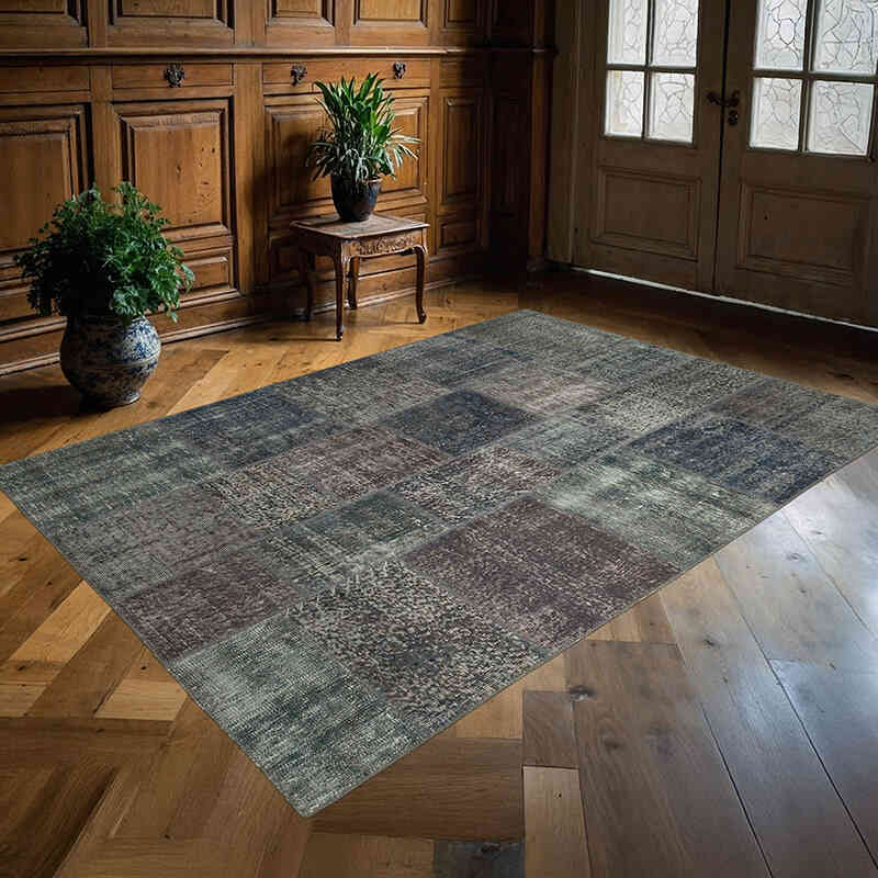 Patchwork El Dokuma Halı - 171 cm x 242 cm - K0063873