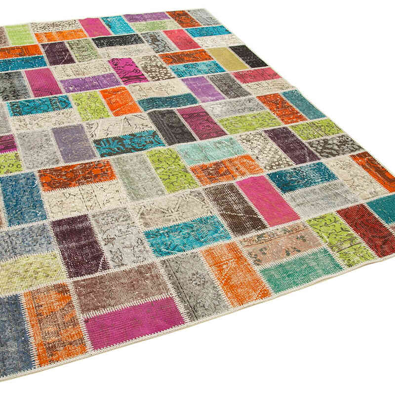 Patchwork El Dokuma Halı - 173 cm x 225 cm - K0063886