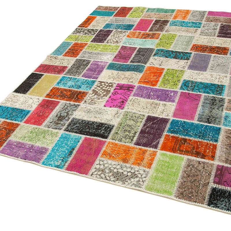 Patchwork El Dokuma Halı - 173 cm x 225 cm - K0063886