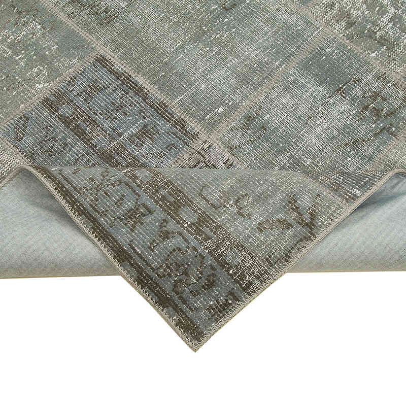 Patchwork Hand-Knotted Turkish Rug - 5' 9" x 7' 10" (69" x 94") - K0063888