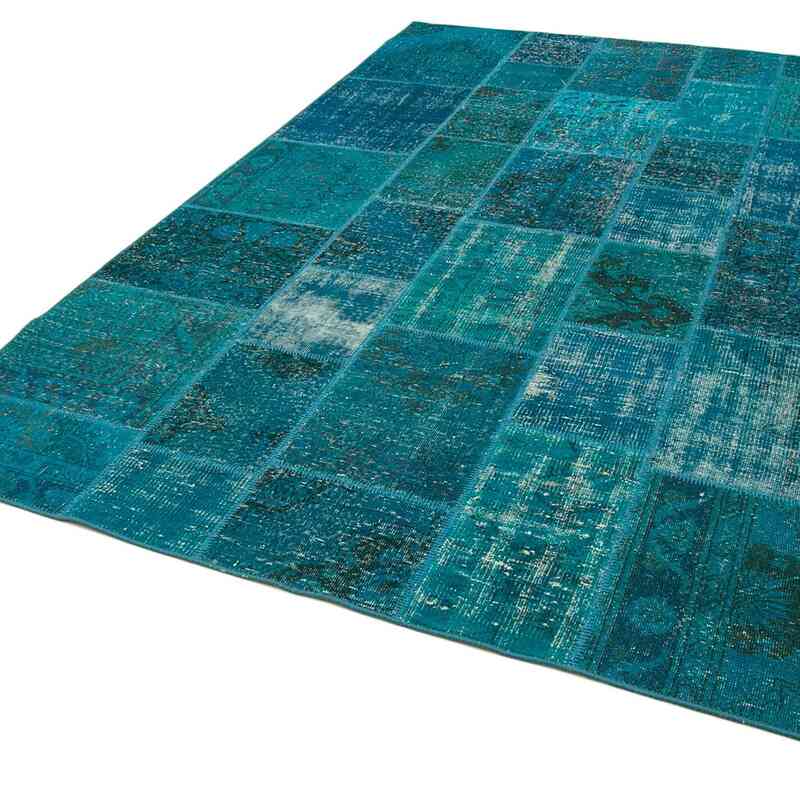 Patchwork Hand-Knotted Turkish Rug - 6' 7" x 9' 9" (79" x 117") - K0063895