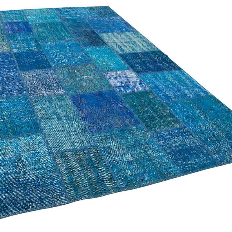 Patchwork Hand-Knotted Turkish Rug - 6' 9" x 10'  (81" x 120") - K0063905
