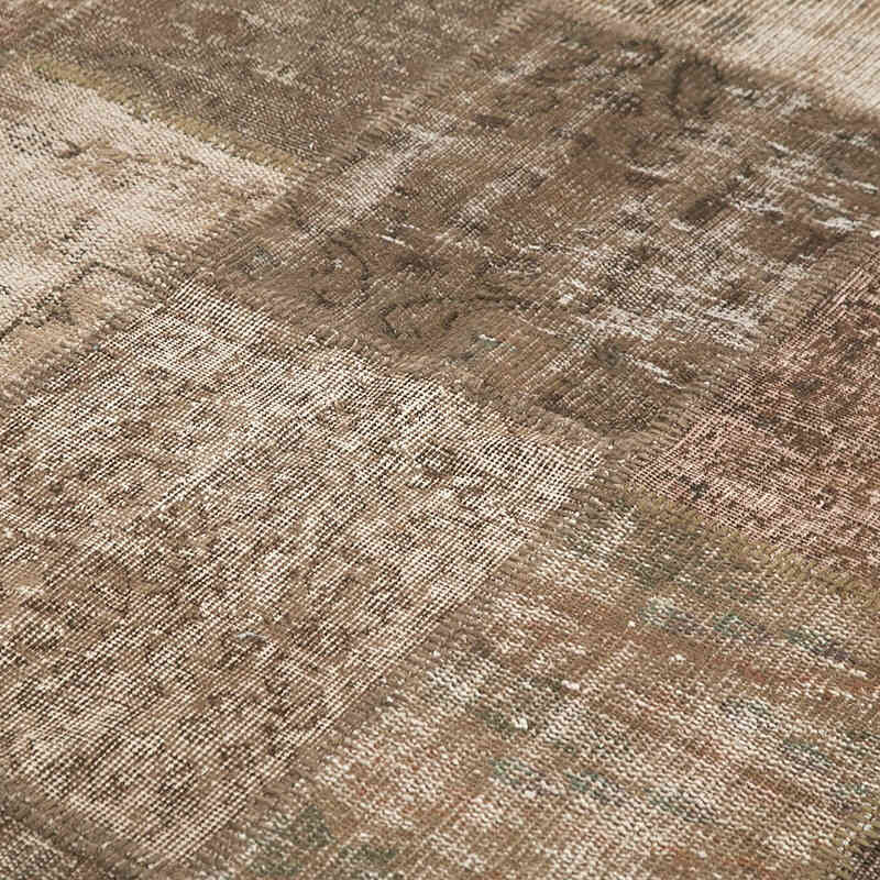 Patchwork Hand-Knotted Turkish Rug - 6' 8" x 9' 11" (80" x 119") - K0063908