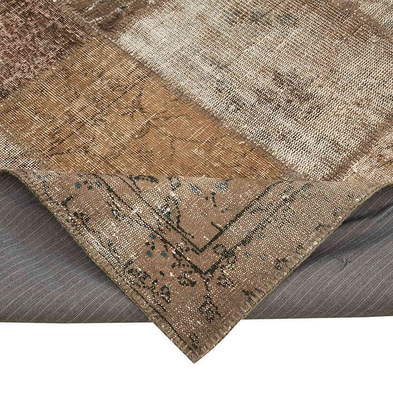 Patchwork Hand-Knotted Turkish Rug - 6' 8" x 9' 11" (80" x 119") - K0063908
