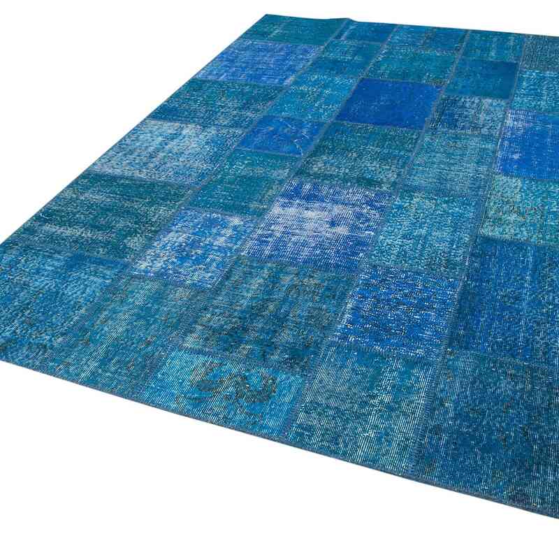Patchwork Hand-Knotted Turkish Rug - 6' 9" x 9' 9" (81" x 117") - K0063910