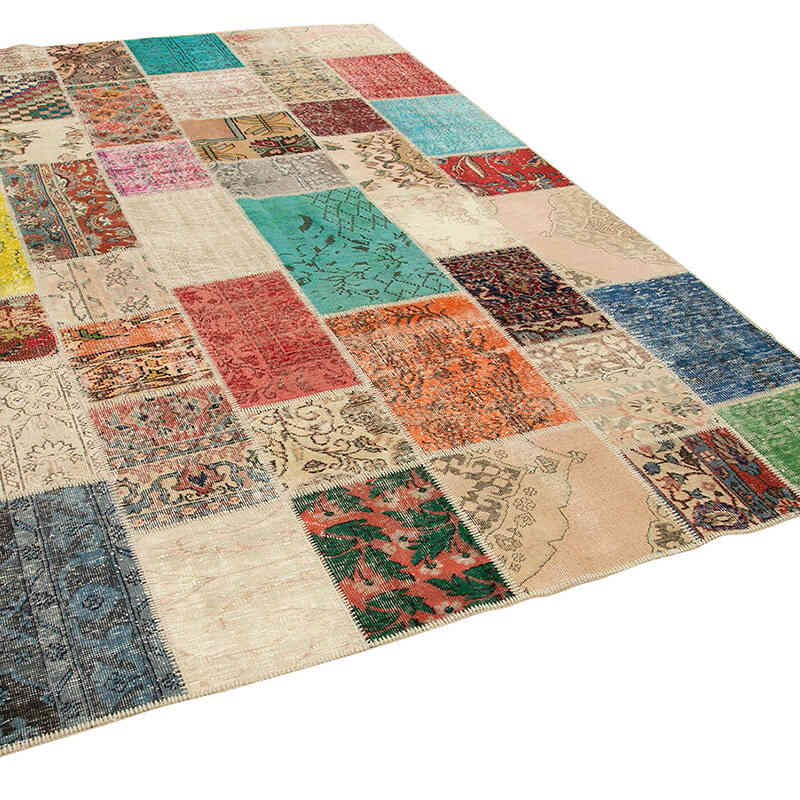 Patchwork El Dokuma Halı - 205 cm x 300 cm - K0063915