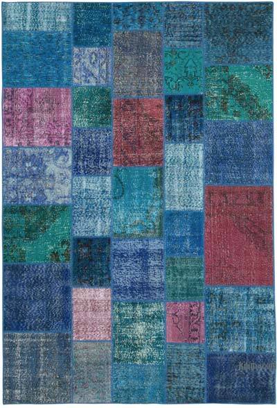 Mor Patchwork El Dokuma Halı - 203 cm x 300 cm